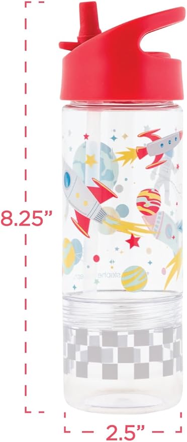 Stephen Joseph, Kids Sip and Snack Water Bottle, 12 oz Tritan BPA Free, Drink and Snack Water Bottle for Girls & Boys, Back to School Water Bottle, Pink Unicorn