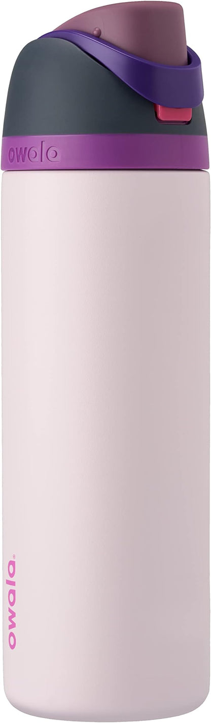 Owala FreeSip Insulated Stainless Steel Water Bottle with Straw for Sports and Travel, BPA-Free & Silicone Water Bottle Boot, Anti-Slip Protective Sleeve for Water Bottle