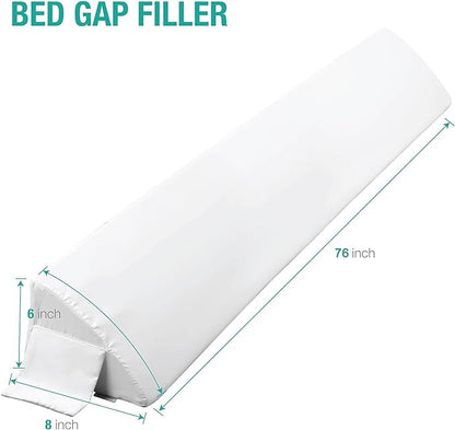 Vekkia King Bed Wedge Pillow for Headboard/Wedge Pillow Headboard/Bed Gap Filler/Headboard Pillow,Pillow Wedge for Headboard Gap Between Mattress and Headboard,Stop Loosing Your Pillows(White)