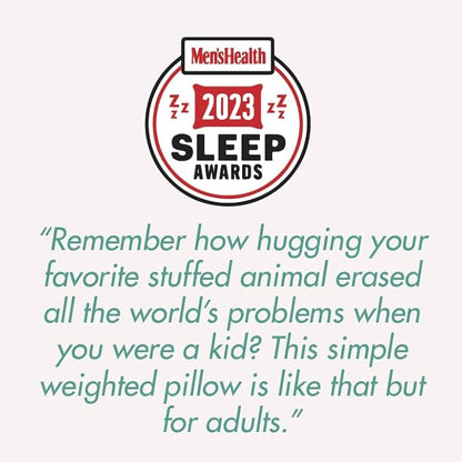 Quiet Mind The Original Weighted Pillow for Adults & Kids - (Large, Blueberry, 12 lbs) - Weighted Body Pillow - Alternative to Weighted Blanket - Enhanced Deep Sleep and Stress Relief - Hug Pillow