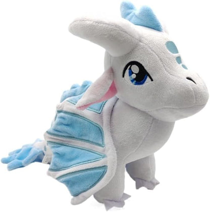 Wings of Fire Dragon Plush Toy Rainwing Dragon Stuffed Animals Pterosaur Plush Flying Dragon Pillow Plushies Gifts for Fans Kids Boys Girls (icewing)