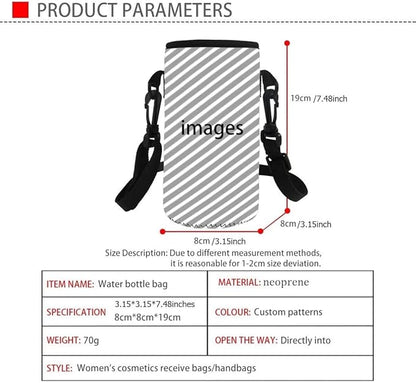Jndtueit Basketball Water Pouch Holder, Soccer Bottle Cooler Cover Holder Strap for Outdoor Sports Gym Camping Walking