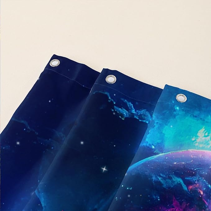 AILONEN Cat Shower Curtains for Kids,Galaxy Cat Curtains Gifts for Cat Lover,Animal Theme Bath Curtains for Bathroom Decor,48" W*72" H Polyester Waterproof with 12 Plastic Hooks
