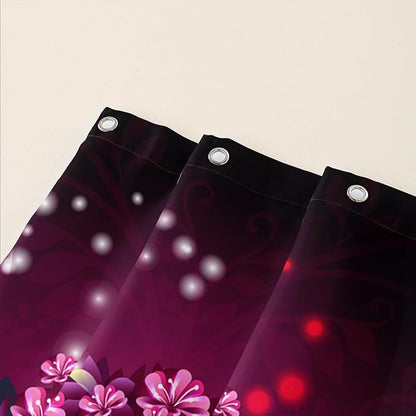 AILONEN Romantic Love Theme Shower Curtain for Girls Pink Love Tree Floral Valentine Bathroom Decor,Swan Couple Lover Bath Curtain 72" W*78" H Polyester Waterproof Bathroom Curtain with Hooks