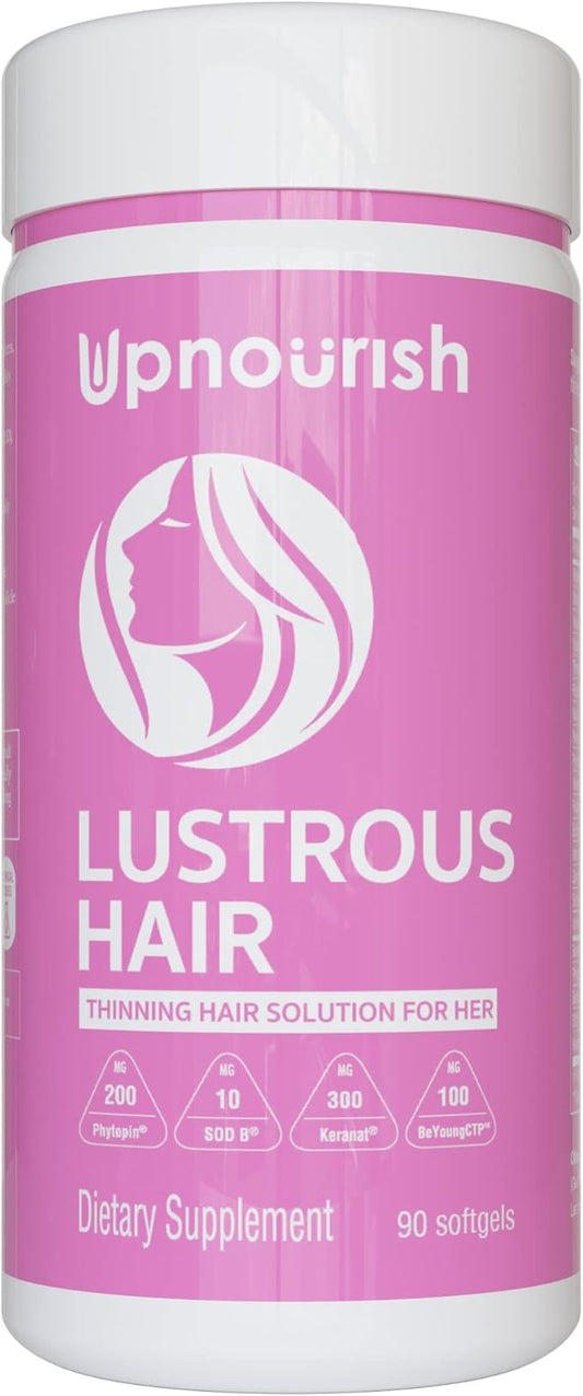 UpNourish Lustrous Hair - Support Women's Hair Loss and Hair Regrowth