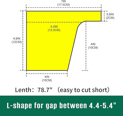 Bed Filler for Headboard, Suitable for Gap 4.4-5.4" of King Queen Twin Bed, 78.7'' Long Wedge Sleeping Pillow, Foam Bed Mattress Gap Filler