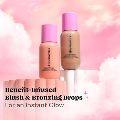 Glossmetics Sun-Kissed Glow Duo — Brightening Moisturizing Bronzing Drops & Liquid Blush for Cheeks, Makeup and Skincare for Radiant Sun-Kissed Skin — Liquid Bronzer & Blush, Pack of 2