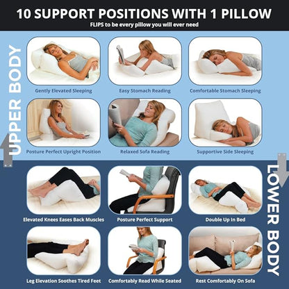 Contour Flip Lounge Pillow (Flip with Navy Case)