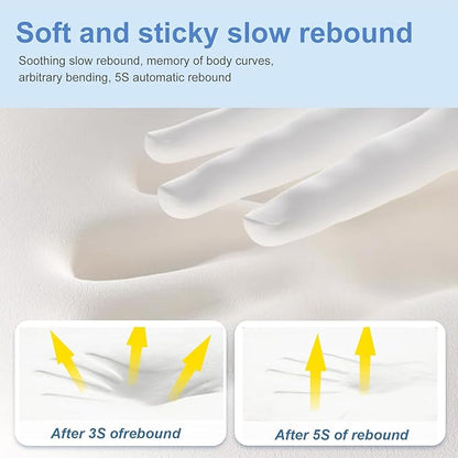 Memory Foam Pillows Side Sleeper Pillow for Neck Pain Relief Ergonomic Contour Cervical Pillow Shoulder Support Orthopedic Bed Pillow for Back Stomach Sleeping