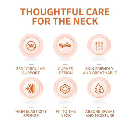 Neck Brace Soft Adjustable Neck Support Brace for Sleeping, Neck Pain and Support, Keep Vertebrae Stable and Aligned, Relief Spine Pressure, for Women & Men, Light blue (Light blue, L)