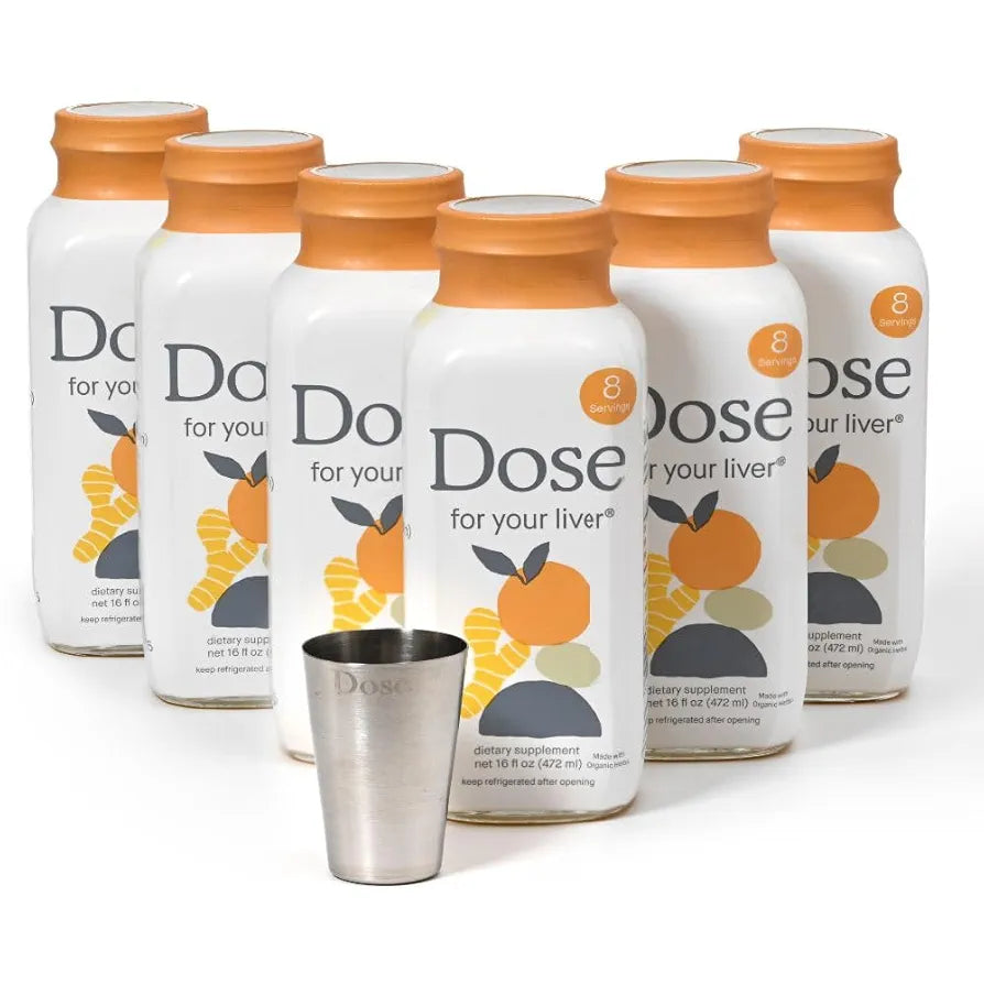 for Your Liver Cleanse Detox & Repair, Organic Milk Thistle Supplement with Turmeric, Dandelion, Ginger, and Orange, Promotes Optimal Liver Function,16oz Bottle, 6 Pack 
