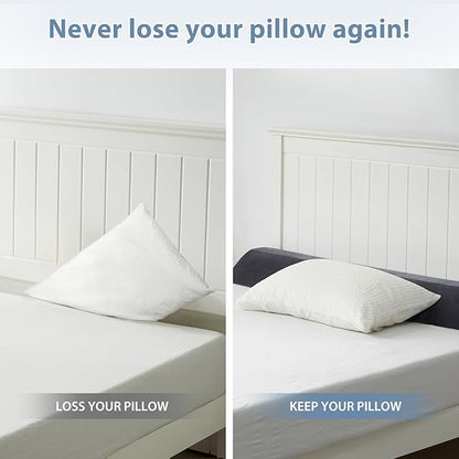 Queen Bed Wedge Pillow for Headboard Gap, Mattress Bed Gap Filler(0-8"), Between Headboard and Mattress, Triangle Headboard Pillow(Grey,Queen)