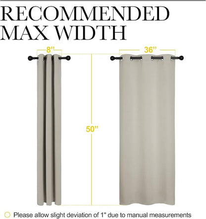 NICETOWN Kitchen Curtains for Decoration, Thermal Insulated Grommet Room Darkening Draperies/Panels for Laundry (Natural, 2 Panels, W42 x L50 inches)