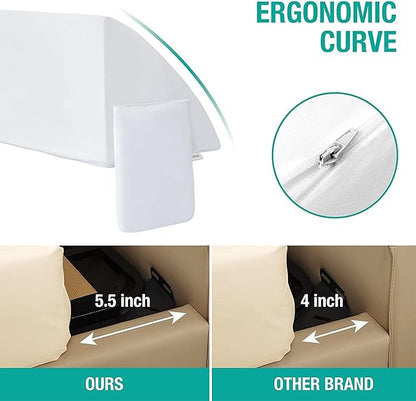 Vekkia King Bed Wedge Pillow for Headboard/Wedge Pillow Headboard/Bed Gap Filler/Headboard Pillow,Pillow Wedge for Headboard Gap Between Mattress and Headboard,Stop Loosing Your Pillows(White)