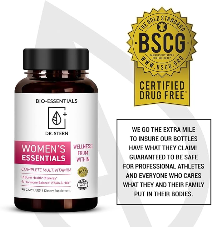 Women’s Essentials Comprehensive Daily Complete Multiple Vitamin, Mineral, and Organic Phytonutrients Complex by Dr. Ian Stern, (90 Capsules)