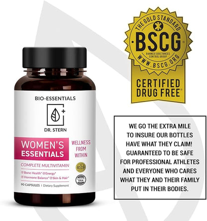 Women’s Essentials Comprehensive Daily Complete Multiple Vitamin, Mineral, and Organic Phytonutrients Complex by Dr. Ian Stern, (90 Capsules)