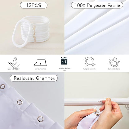 AILONEN Butterfly Shower Curtain for Bathroom, Rainbow Butterfly Bath Curtain,Modern 3D Printed Waterproof Tie Dye Shower Curtain with 12 Plastic Hooks (Kids/Girls/Women/Teen/) 48" W*72" H