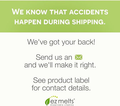 EZ Melts Dissolvable Calcium & Magnesium Supplement with Vitamin D3, Sugar-Free, 1-Month Supply