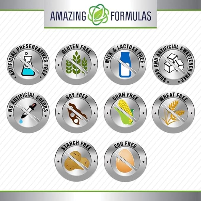 Amazing Formulas Creatine Monohydrate 3000 Mg Per Serving Capsules Supplement | Non-GMO | Gluten Free | Made in USA (2 Pack)