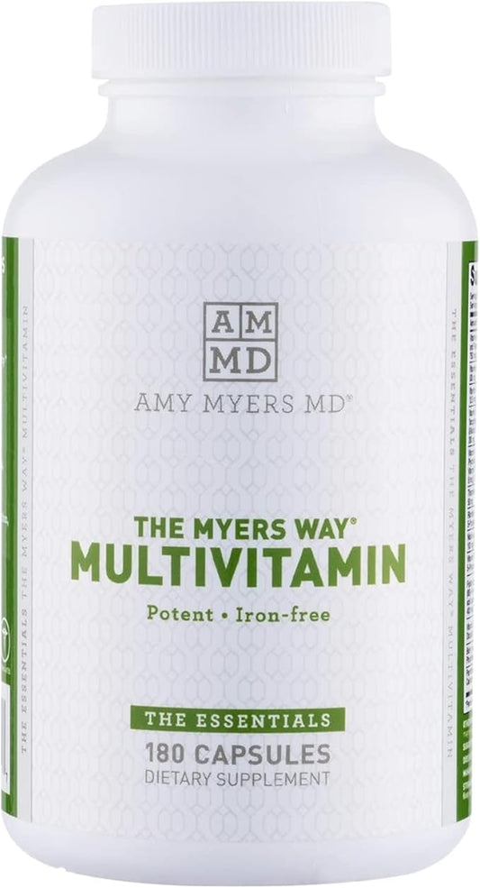 Amy Myers MD Multivitamin for Women and Men, Immune and Thyroid Support, Stress Relief - Activated B Vitamins, Zinc, Selenium, Iodine - Rich in Nutrients and Minerals, Increase Energy Levels 180 Caps