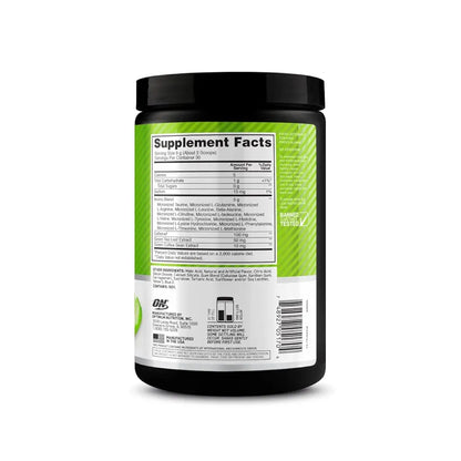 Optimum Nutrition Amino Energy - Pre Workout with Green Tea, BCAA, Amino Acids, Keto Friendly, Green Coffee Extract, Energy Powder - Green Apple, 30 Servings 