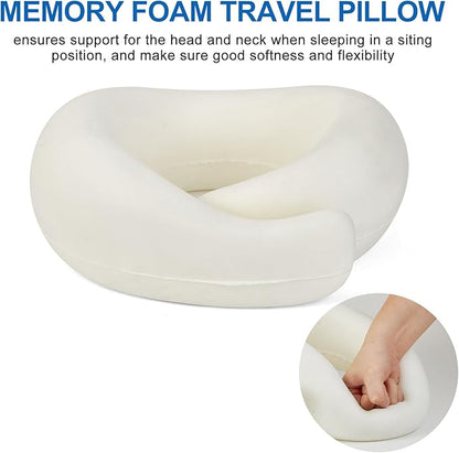 Travel Pillows for Airplanes, Neck Pillows for Travel,2024 New Travel Neck Pillow, Memory Foam Neck Pillow for Traveling Car Aircraft (Grey)