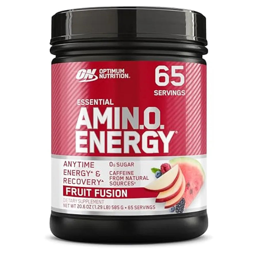 Optimum Nutrition Amino Energy - Pre Workout with Green Tea, BCAA, Amino Acids, Keto Friendly, Green Coffee Extract, Energy Powder - Fruit Fusion, 65 Servings 