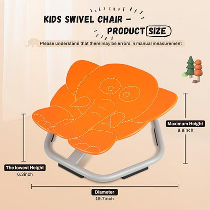 Elephant Kids Swivel Chair, Seat and Spinning Chair, Body Coordination Training Chair, Orange Non Slip Sensory Toys 360° Spinning Chair for Autistic Kids Aged 3+, Improving Toddler's Physical Fitness