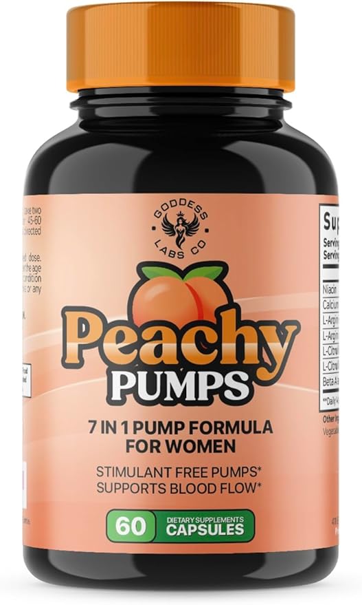 All-in-One Nitric Oxide Booster | Women Pump Preworkout Supplement with L Arginine, L Citrulline, Beta Alanine | Stim Free & Caffeine Free | Blood Flow for Booty Gains | 7 in 1 Formula 60 Caps