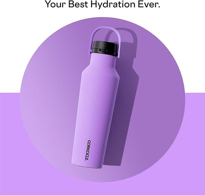 Corkcicle Sport Canteen Insulated Tumbler, Varsity Purple, 20 oz – Reusable Water Bottle Keeps Beverages Cold for 25 Hours & Hot 12 Hours