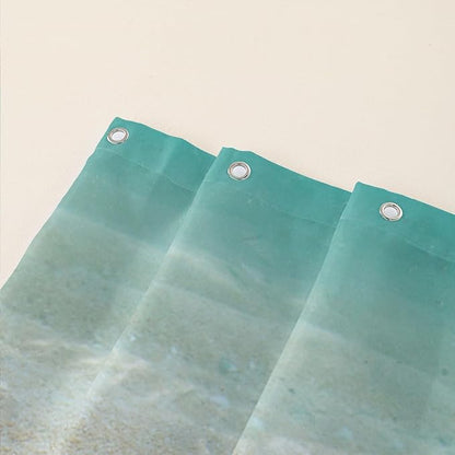 AILONEN Sea Turtle Shower Curtain,Beach Ocean Turtle Bath Curtain with 12 Plastic Hooks,Sea Animal Coast Shell Print Bath Curtain Polyester Waterproof 60" W*72" H