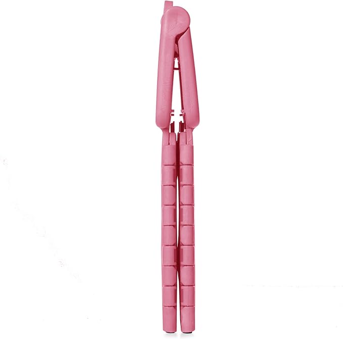 Casafield 9" Folding Step Stool with Handle, Pink - Portable Collapsible Small Plastic Foot Stool for Kids and Adults - Use in The Kitchen, Bathroom and Bedroom