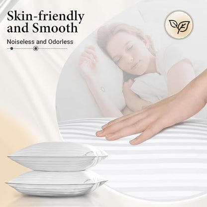 Basic Beyond Standard Pillows Set of 2 - Down Alternative Pillows for Sleeping, Soft 20 x 26 Inches Pillows Standard Size Set of 2 for Back, Stomach or Side Sleepers