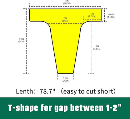 Bed Filler for Headboard, Suitable for Gap 1-2" of King Queen Twin Bed, 78.7'' Long Wedge Sleeping Pillow, Foam Bed Mattress Gap Filler