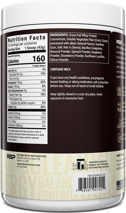 TrueFit Gut Healthy Protein Powder, Grass-Fed Whey Meal Replacement Shake with Prebiotics, Probiotics, & Organic Superfoods, Keto Friendly, Gluten Free