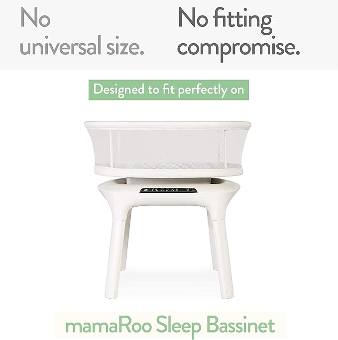 Bassinet Sheets Compatible with 4moms Mamaroo Sleep Bassinet - Fits 18 x 30 Inch Oval Bassinet Mattress – Snuggly Soft 100% Jersey Cotton – 2 Pack – Cream + Brown – 2 Pack