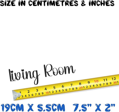 Home Door Sign Stickers - Bedroom Décor - Bathroom Door Sign - Toilet - Kitchen - Living Room (Living Room)