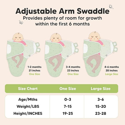 KeaBabies 3-Pack Organic Baby Swaddle Sleep Sacks - Newborn Swaddle Sack, Ergonomic Baby Swaddles 0-3 Months, Swaddles for Newborns,Baby Sleep Sack,Baby Swaddle Blanket Wrap,Baby Essentials (Bunnies)