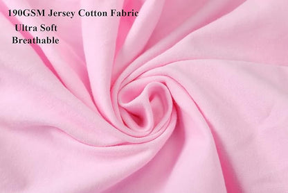 Bassinet Sheets Compatible with Chicco Lullago Anywhere & Baby Bjorn Cradle Bassinet, 2 Pack, 100% Jersey Knit Cotton 190GSM, Ultra Soft Breathable, Floral and Pink