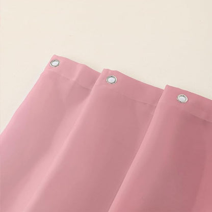 AILONEN Girls Pink Shower Curtain for Bathroom, Rose Flower and Cute Kawaii Dog Cat Pattern Bathroom Decor 60" W*72" H Bath Curtain Polyester Waterproof Shower Curtain with 12 Hooks