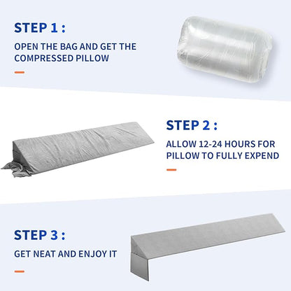 Bed Wedge Pillow for Headboard Gap, King Size (76"x10"x6") Bed Gap Filler Mattress Wedge, Fits Bed Gap(0-8") Between Mattress and Headboard