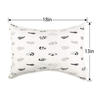 ALVABABY Toddler Pillow Cover Fits 13 x 18,12x 16 Kids Pillow 2 Pack Cotton Sleep Travel Pillowcases with Envelope Baby Children Pillowcase for Boys Girls Sleep and Dream