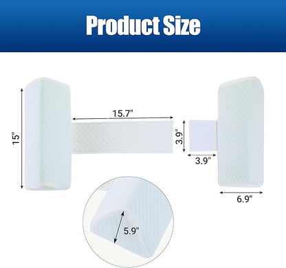 HOMBYS Memory Foam Sleep Position Training Pillow, Body Supportive Trainer Pillow for Back Sleeper Side Sleeper, Adjustable Body Pillow - White