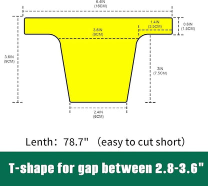 Bed Filler for Headboard, Suitable for Gap 2.8-3.6" of King Queen Twin Bed, 78.7'' Long Wedge Sleeping Pillow, Foam Bed Mattress Gap Filler