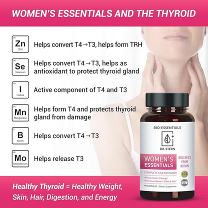 Women’s Essentials Comprehensive Daily Complete Multiple Vitamin, Mineral, and Organic Phytonutrients Complex by Dr. Ian Stern, (90 Capsules)
