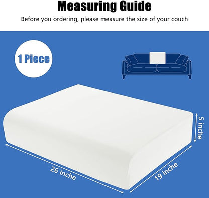 ROYALAY High Density Foam Couch Back Cushions Replacement Back Pillow Sofa Waist Cushion Stuffing Fill Supportive Back Pillow 1 Pack, Supportive Lumbar Support Pillow for Sofa, Couch-26 x19