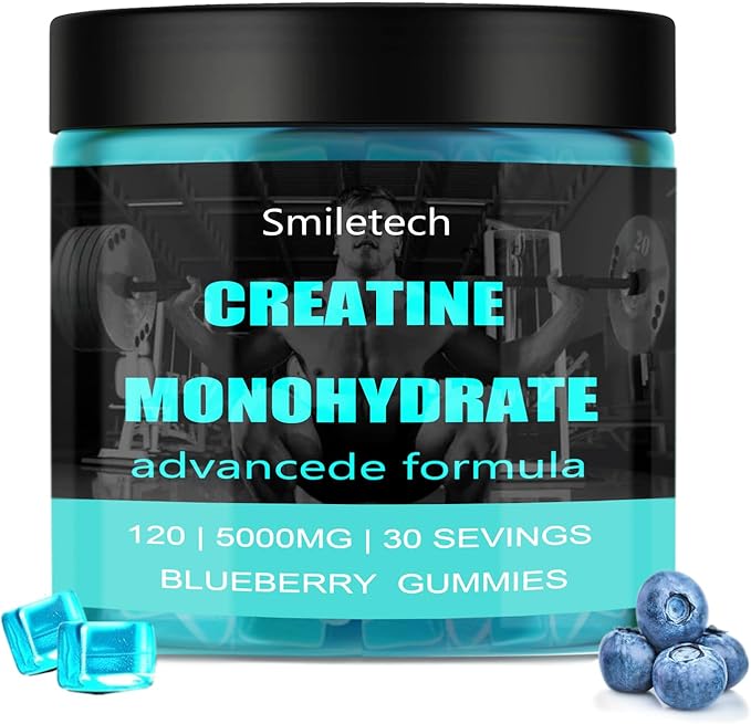 5g of Creatine Monohydrate,Creatine Gummy for Men & Women,Muscle Strength,Energy Boost,Pre-Workout Supplement,120 Gummies