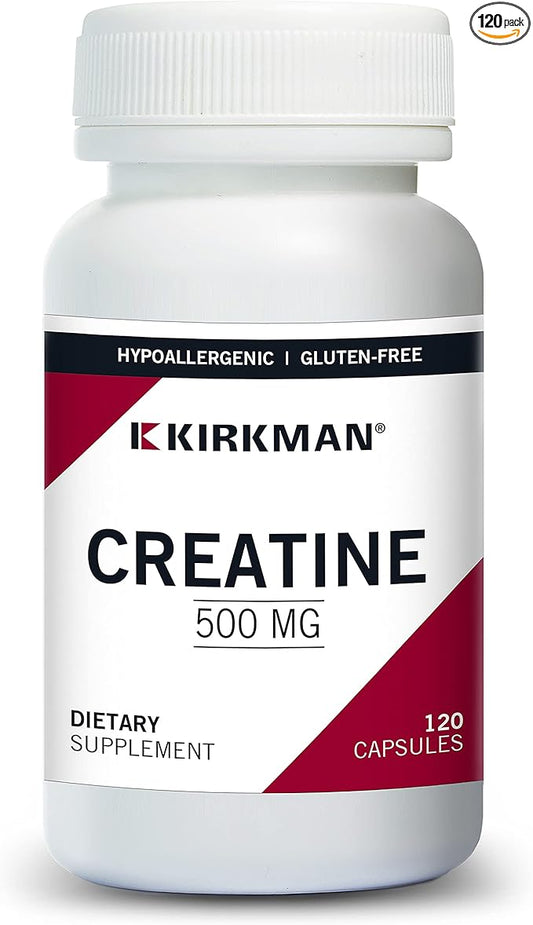 Kirkman Creatine 500 mg - Hypoallergenic | 120 Vegetarian Capsules | Amino Acid