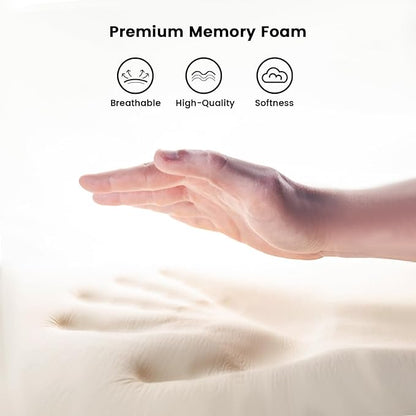 Ear Pillow with Ear Piercing for Side Sleeping, Ear Hole Memory Foam Cooling Pillows for CNH and Ear Pain Ear Inflammation Pressure Sores, Travel, White