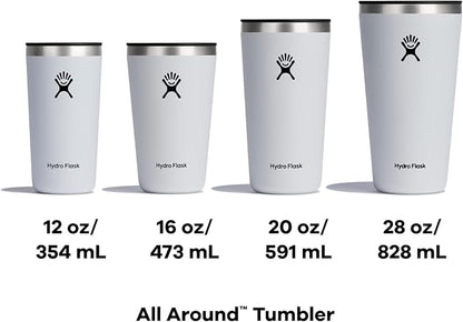 Hydro Flask All Around Stainless Steel Tumbler with Lid and Double-Wall Vacuum Insulation